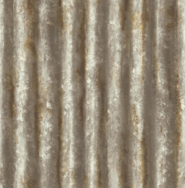 A-Street Prints Corrugated Metal Rust Industrial Texture Wallpaper