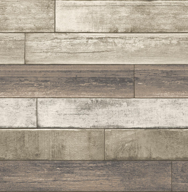 A-Street Prints Weathered Plank Rust Wood Texture Wallpaper