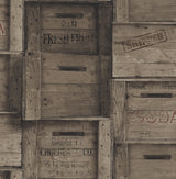 A-Street Prints Wood Crates Distressed Wood Dark Wood Wallpaper