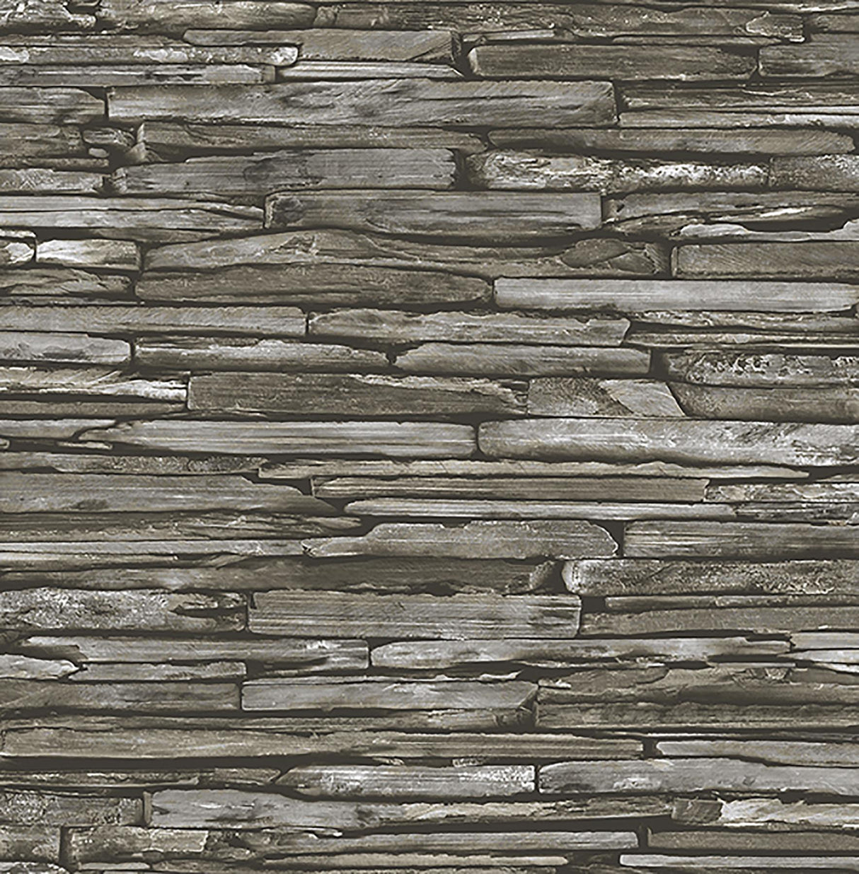 A-Street Prints Stacked Slate Industrial Green Wallpaper