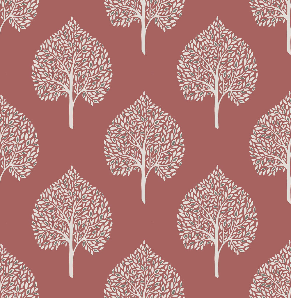 A-Street Prints Grove Tree Coral Wallpaper
