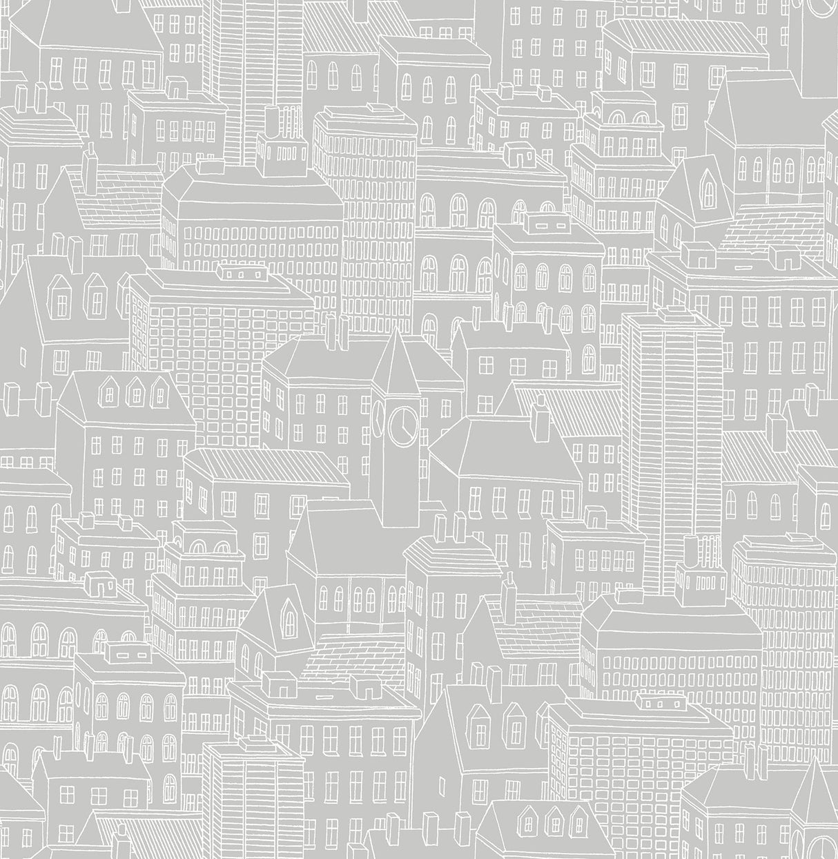 A-Street Prints Limelight City Grey Wallpaper