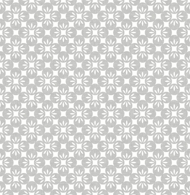 A-Street Prints Orbit Dove Floral Wallpaper