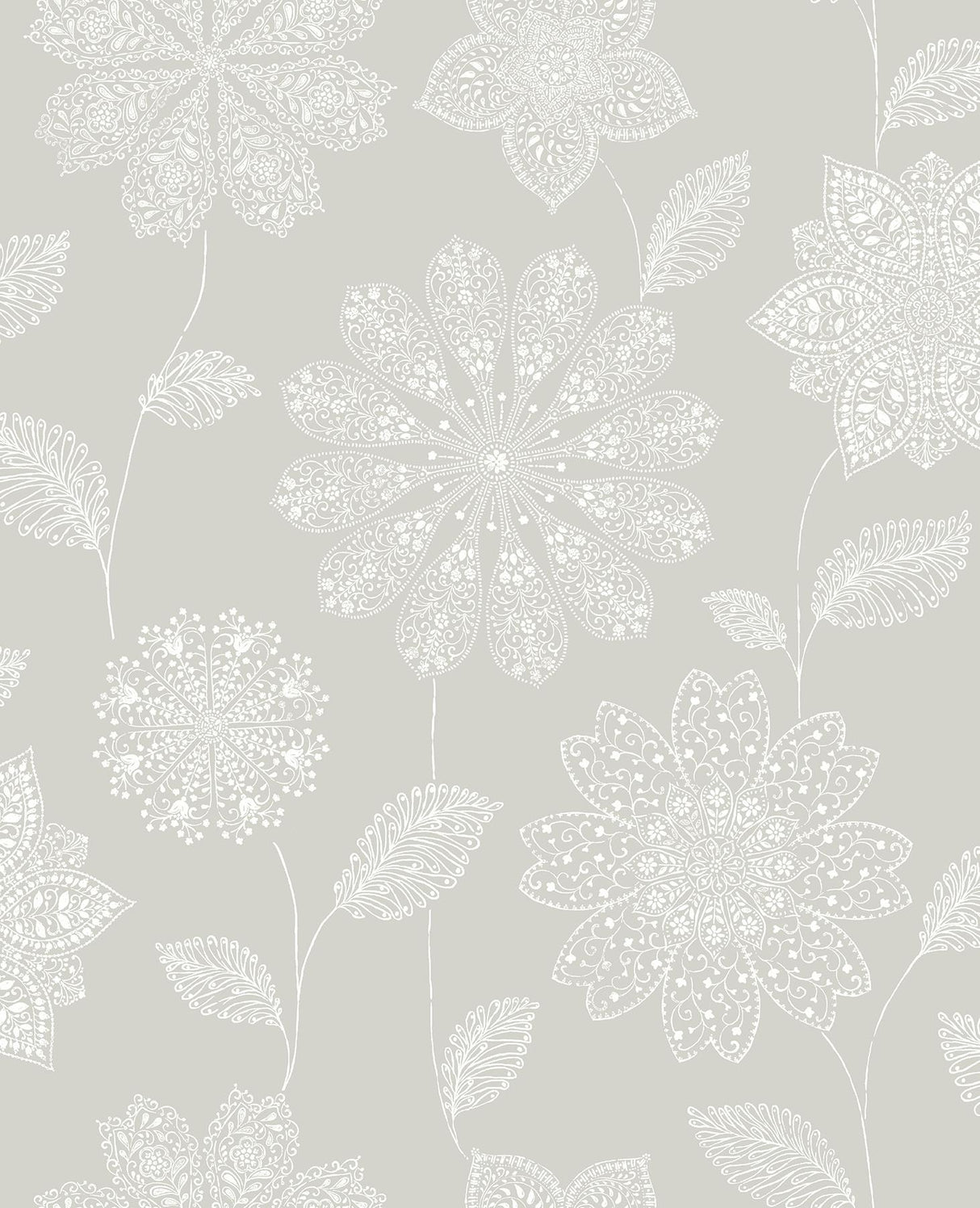 A-Street Prints Panache Floral Taupe Wallpaper