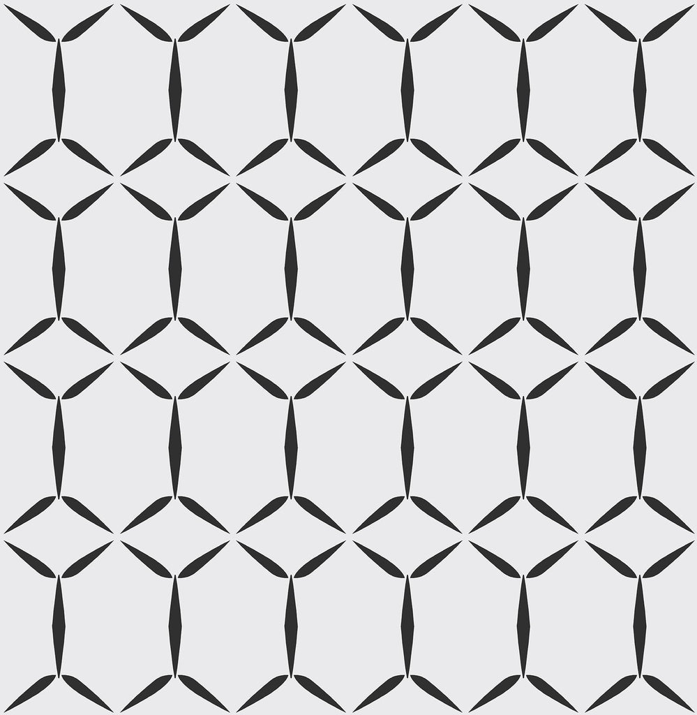 A-Street Prints Fusion White Geometric Wallpaper
