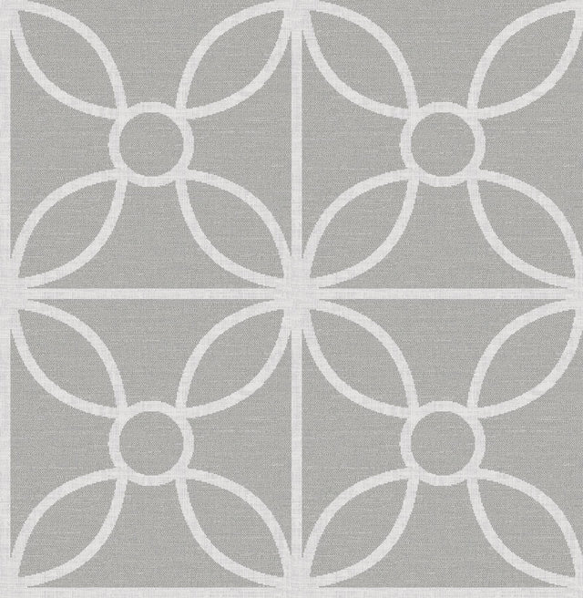 A-Street Prints Savvy Grey Geometric Wallpaper