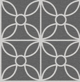 A-Street Prints Savvy Black Geometric Wallpaper