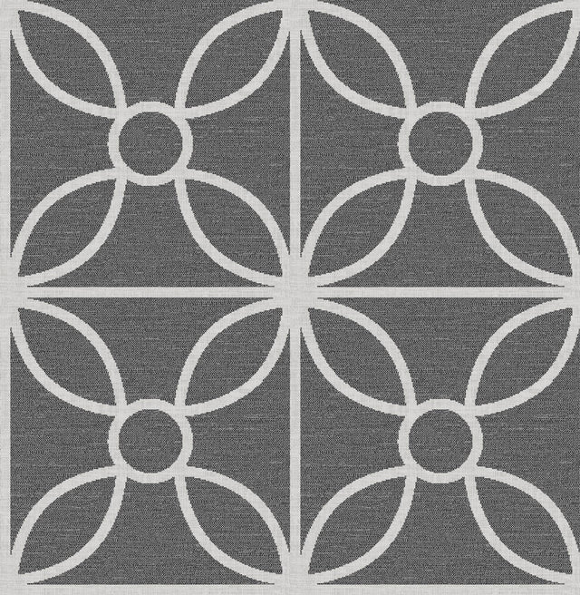 A-Street Prints Savvy Black Geometric Wallpaper