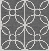 A-Street Prints Savvy Geometric Black Wallpaper