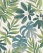 A-Street Prints Nocturnum White Leaf Wallpaper