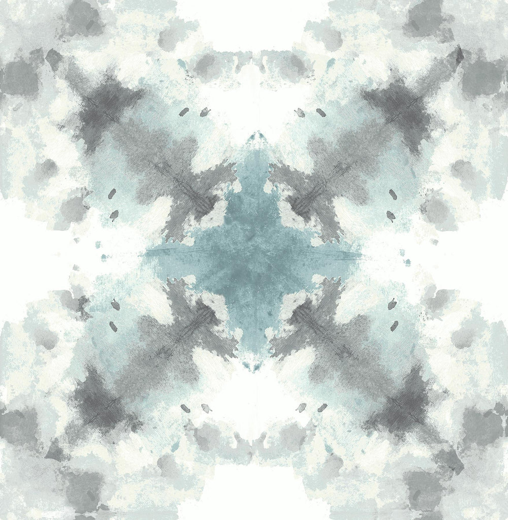 A-Street Prints Mysterious Teal Abstract Wallpaper