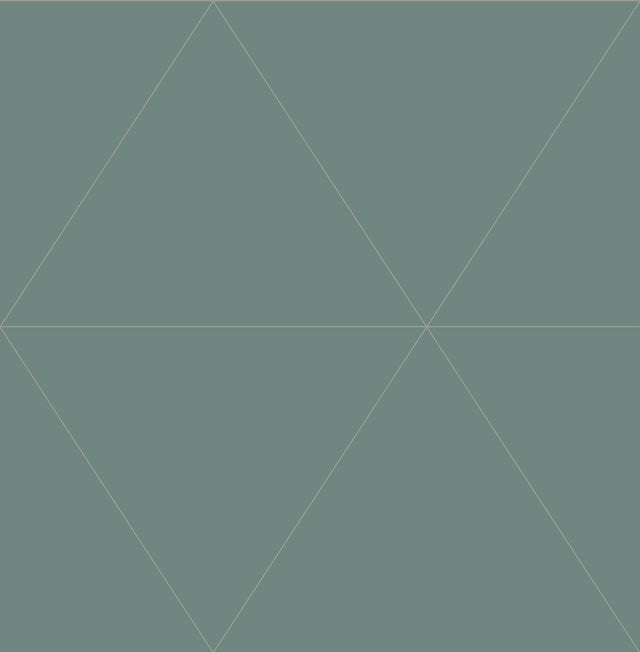 A-Street Prints Twilight Green Geometric Wallpaper