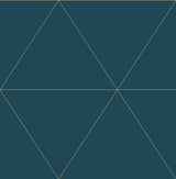 A-Street Prints Twilight Teal Geometric Wallpaper