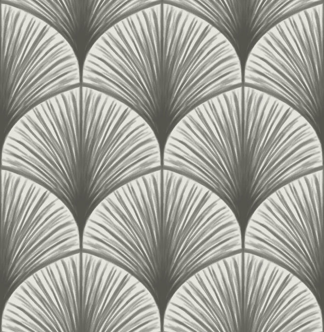A-Street Prints Dusk Grey Frond Wallpaper
