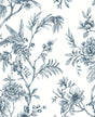 A-Street Prints Jessamine Blue Floral Trail Wallpaper