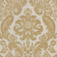 A-Street Prints Shadow Khaki Flocked Damask Wallpaper