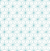 A-Street Prints Orion Turquoise Geometric Wallpaper