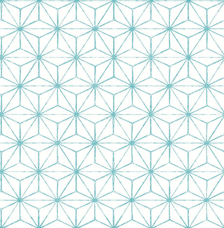A-Street Prints Orion Turquoise Geometric Wallpaper