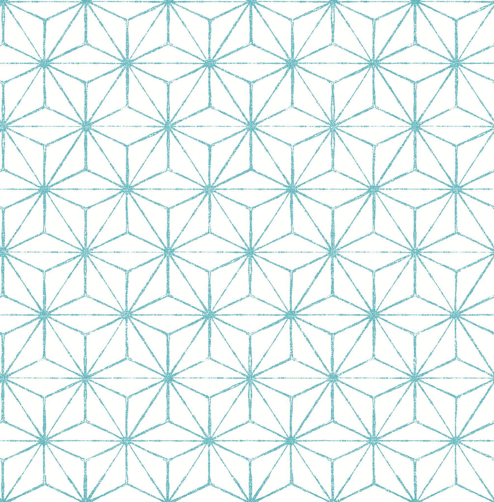 A-Street Prints Orion Geometric Turquoise Wallpaper