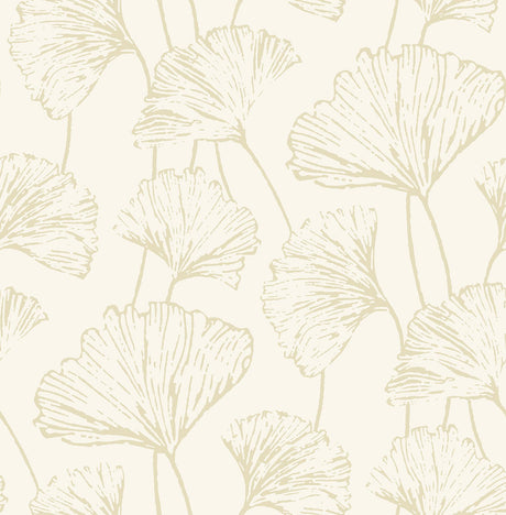 A-Street Prints Reverie Ginkgo Gold Wallpaper