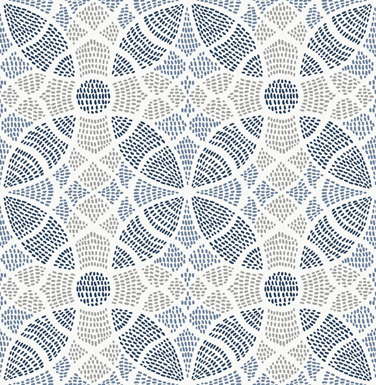 A-Street Prints Zazen Blue Geometric Wallpaper