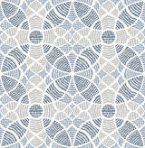 A-Street Prints Zazen Blue Geometric Wallpaper
