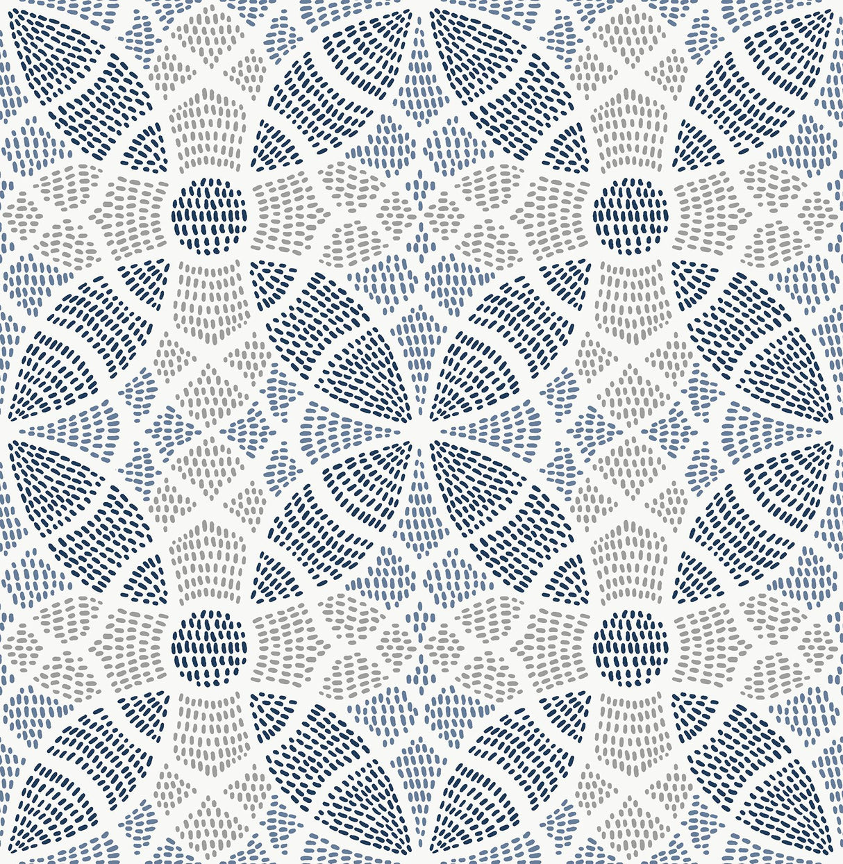 A-Street Prints Zazen Geometric Blue Wallpaper