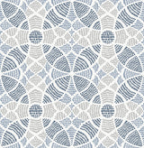 A-Street Prints Zazen Geometric Blue Wallpaper