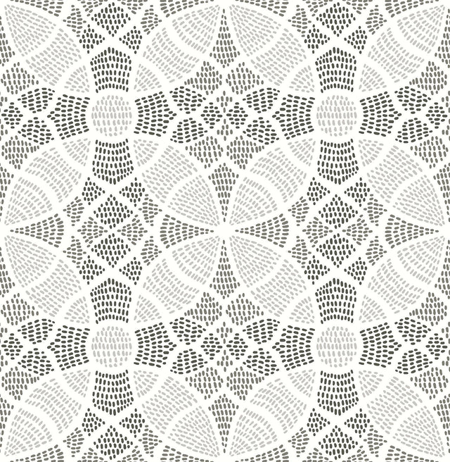 A-Street Prints Zazen Grey Geometric Wallpaper