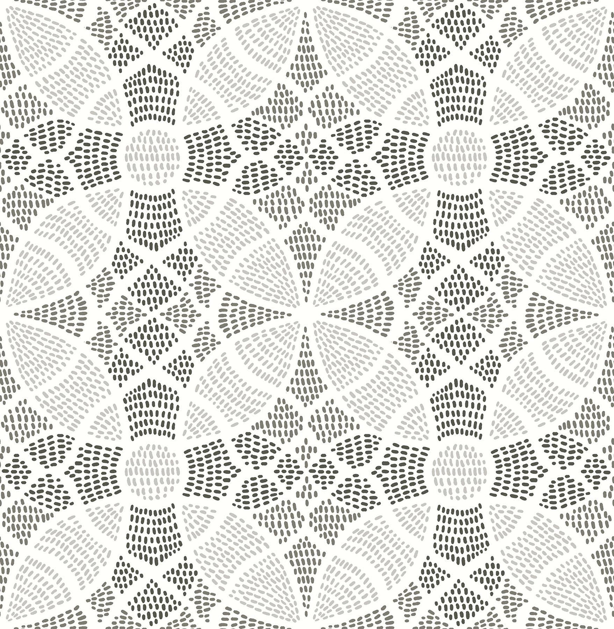 A-Street Prints Zazen Geometric Grey Wallpaper