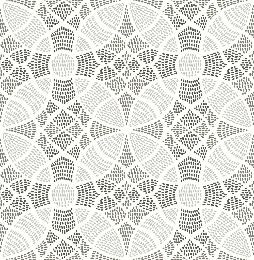 A-Street Prints Zazen Geometric Grey Wallpaper