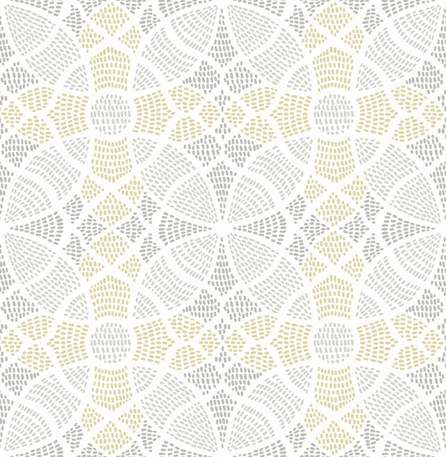 A-Street Prints Zazen Yellow Geometric Wallpaper