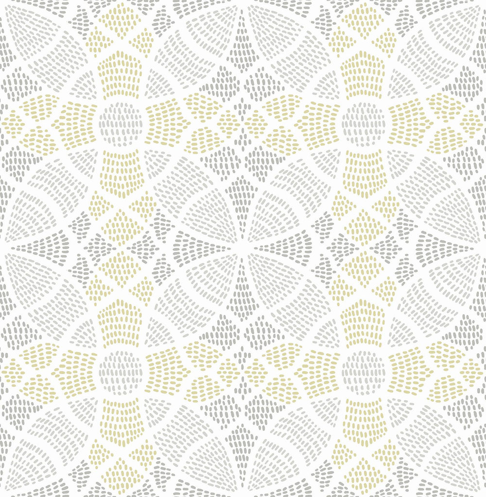 A-Street Prints Zazen Yellow Geometric Wallpaper