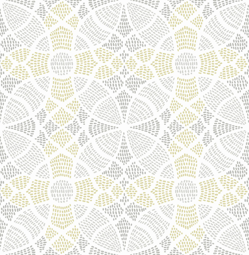 A-Street Prints Zazen Geometric Yellow Wallpaper