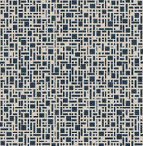 A-Street Prints Bento Geometric Indigo Wallpaper