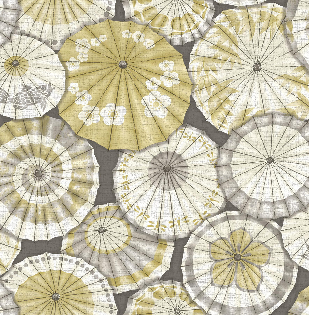A-Street Prints Mikado Ochre Parasol Wallpaper