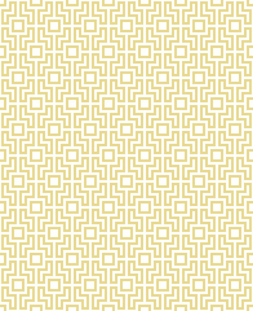 A-Street Prints Boxwood Yellow Geometric Wallpaper