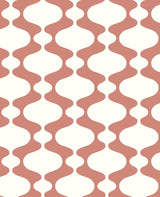 A-Street Prints Ashbury Coral Retro Wallpaper