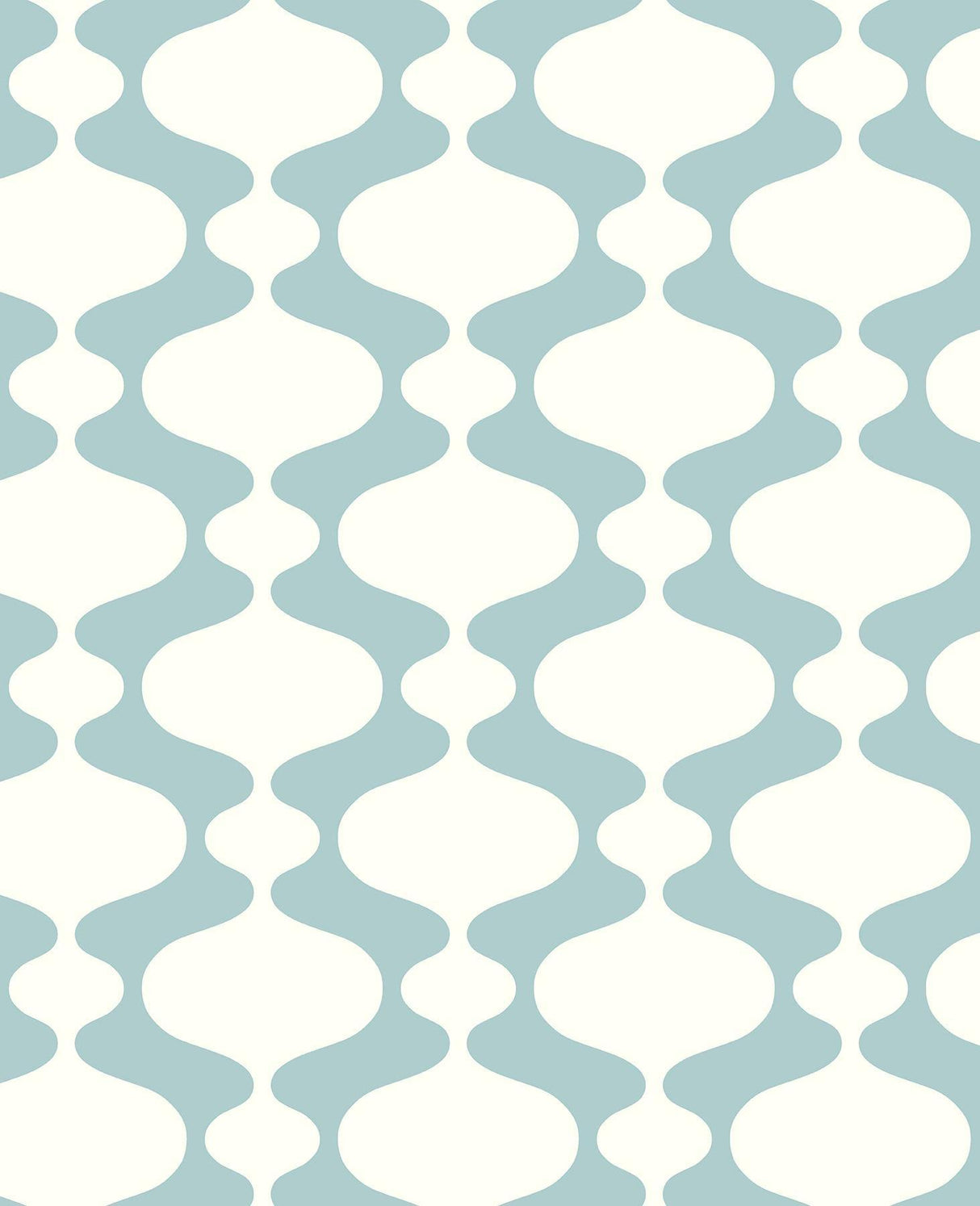 A-Street Prints Ashbury Turquoise Retro Wallpaper