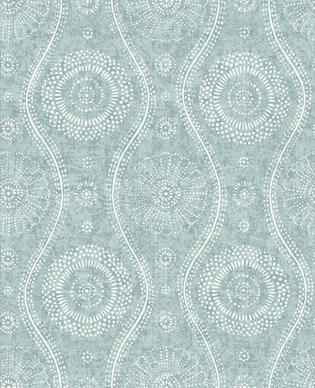 A-Street Prints Signature by Sarah Richardson 2785-24803 Aqua Wallpaper
