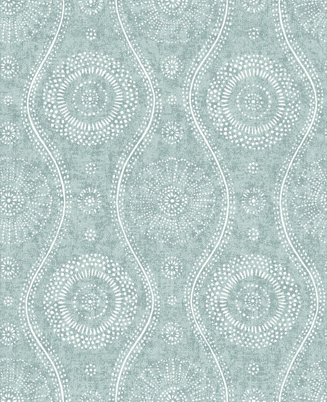 A-Street Prints Signature by Sarah Richardson 2785-24803 Aqua Wallpaper