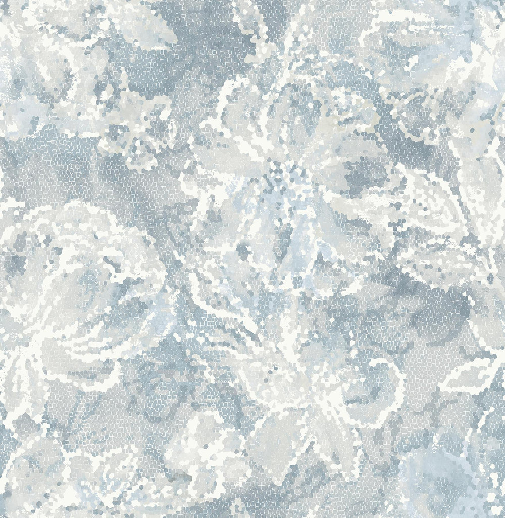 A-Street Prints Allure Floral Blue Wallpaper