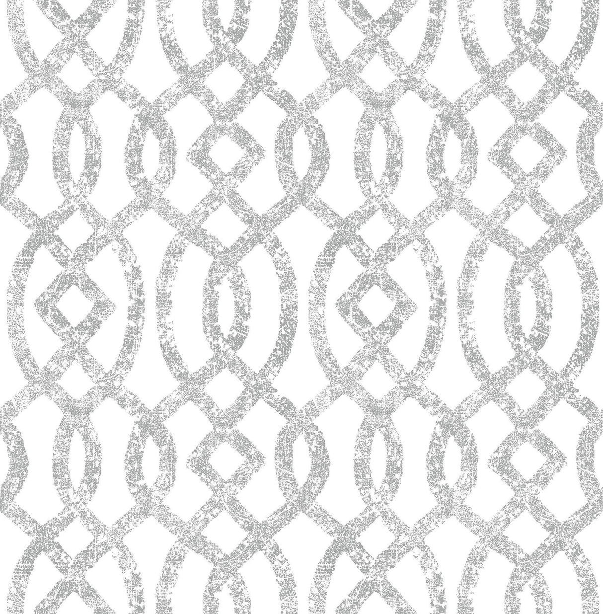 A-Street Prints Ethereal Silver Trellis Wallpaper