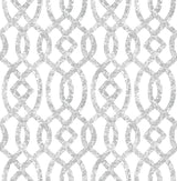 A-Street Prints Ethereal Silver Trellis Wallpaper