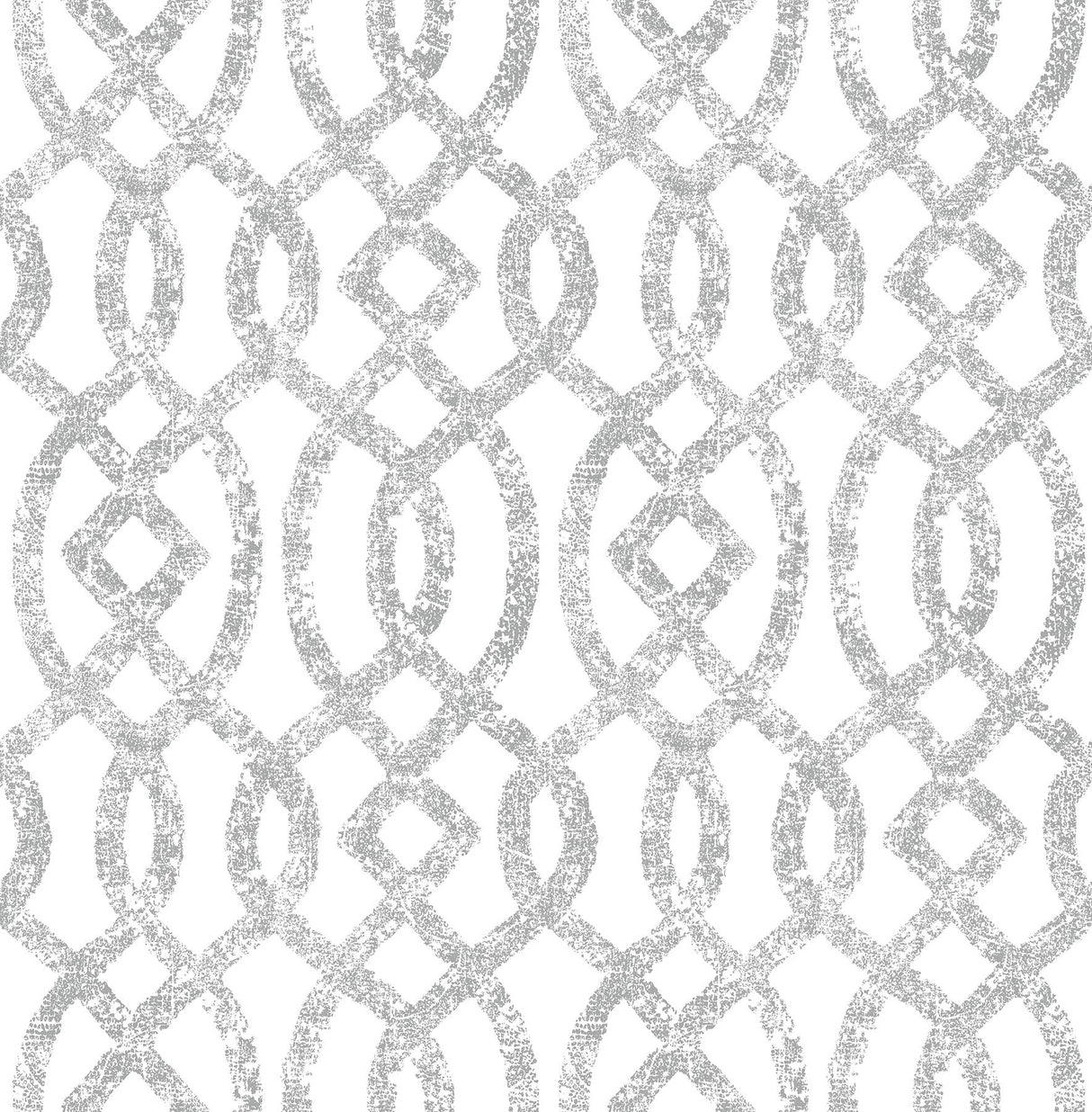 A-Street Prints Ethereal Trellis Silver Wallpaper