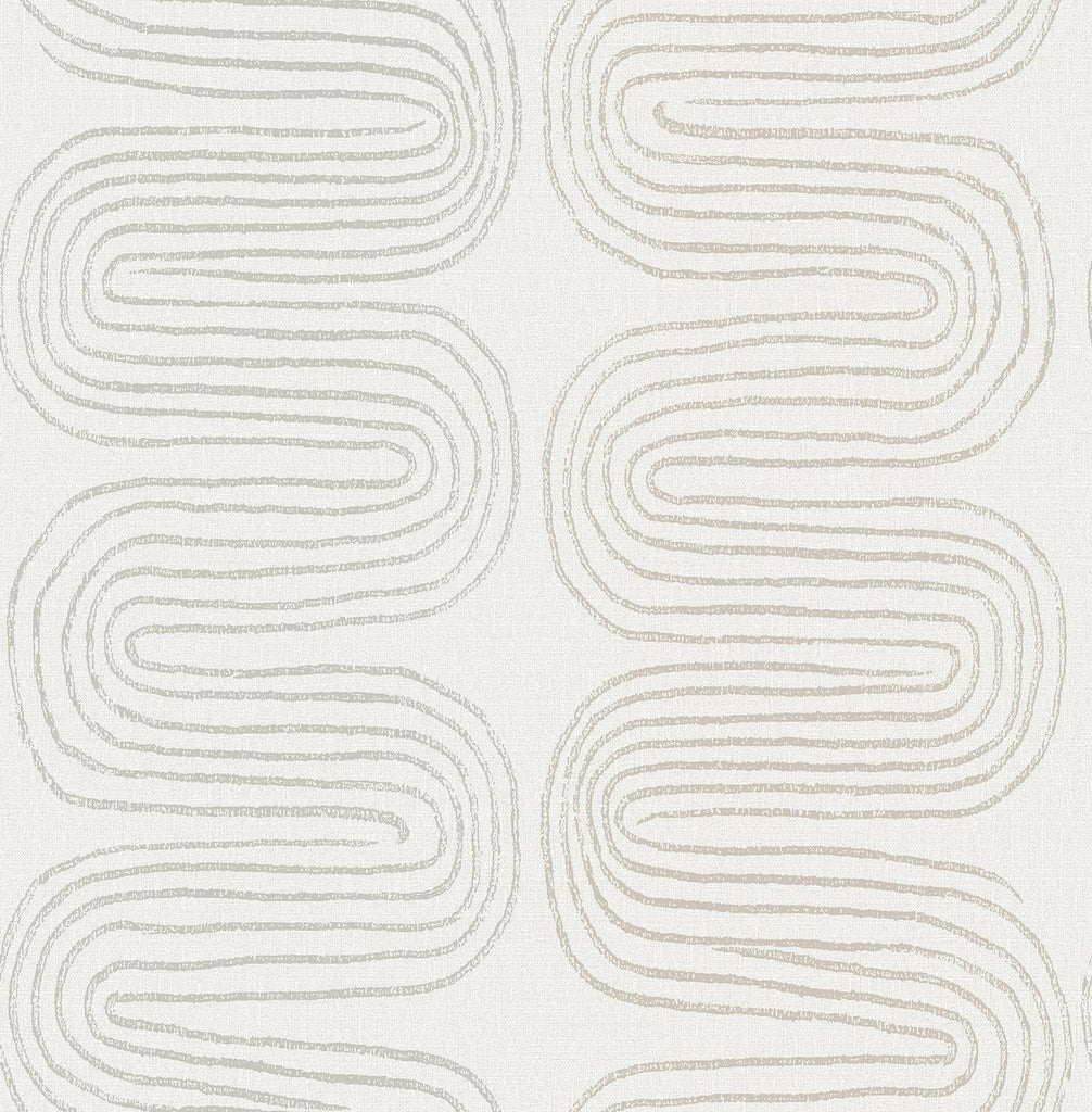 A-Street Prints Zephyr Grey Abstract Stripe Wallpaper