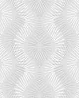 A-Street Prints Feliz Silver Beaded Ogee Wallpaper