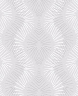 A-Street Prints Feliz Beaded Ogee Silver Wallpaper