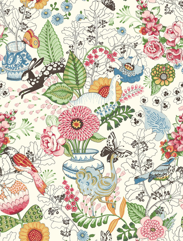 A-Street Prints Whimsy Multicolor Fauna Wallpaper