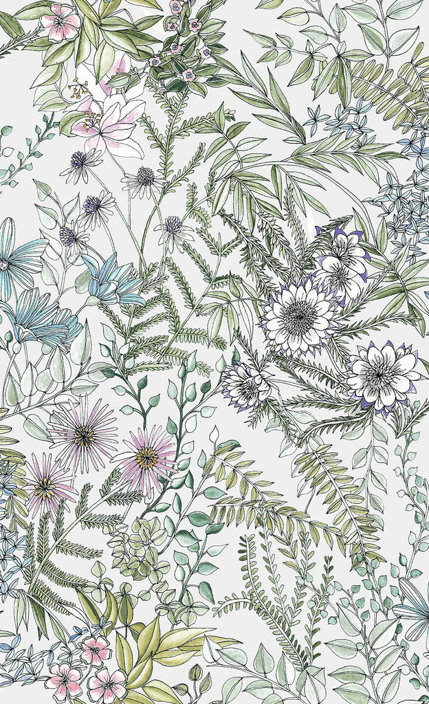 A-Street Prints Full Bloom Off-White Floral Wallpaper